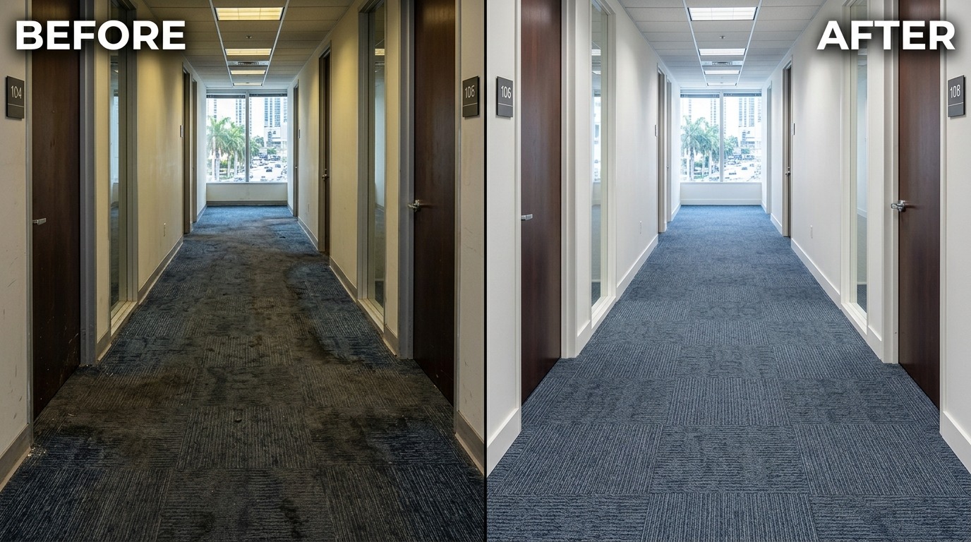 Commercial corporate office and residential carpet cleaning in Doral, FL